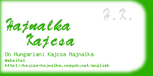 hajnalka kajcsa business card